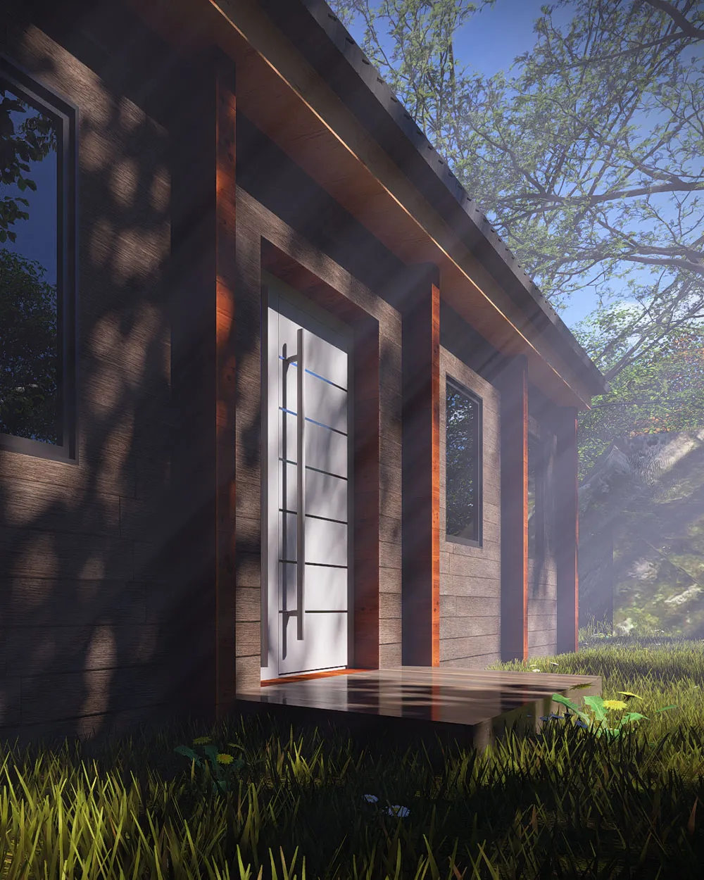 Small house in the woods design